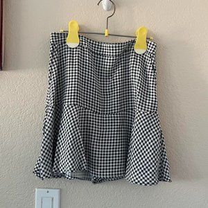 hollister black plaid skirt